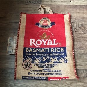 COPY - Burlap tote / Royal rice bag
